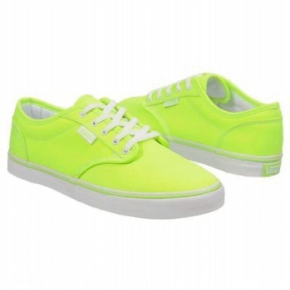 Neon yellow classic lace up Vans 8.5 - Picture 1 of 8